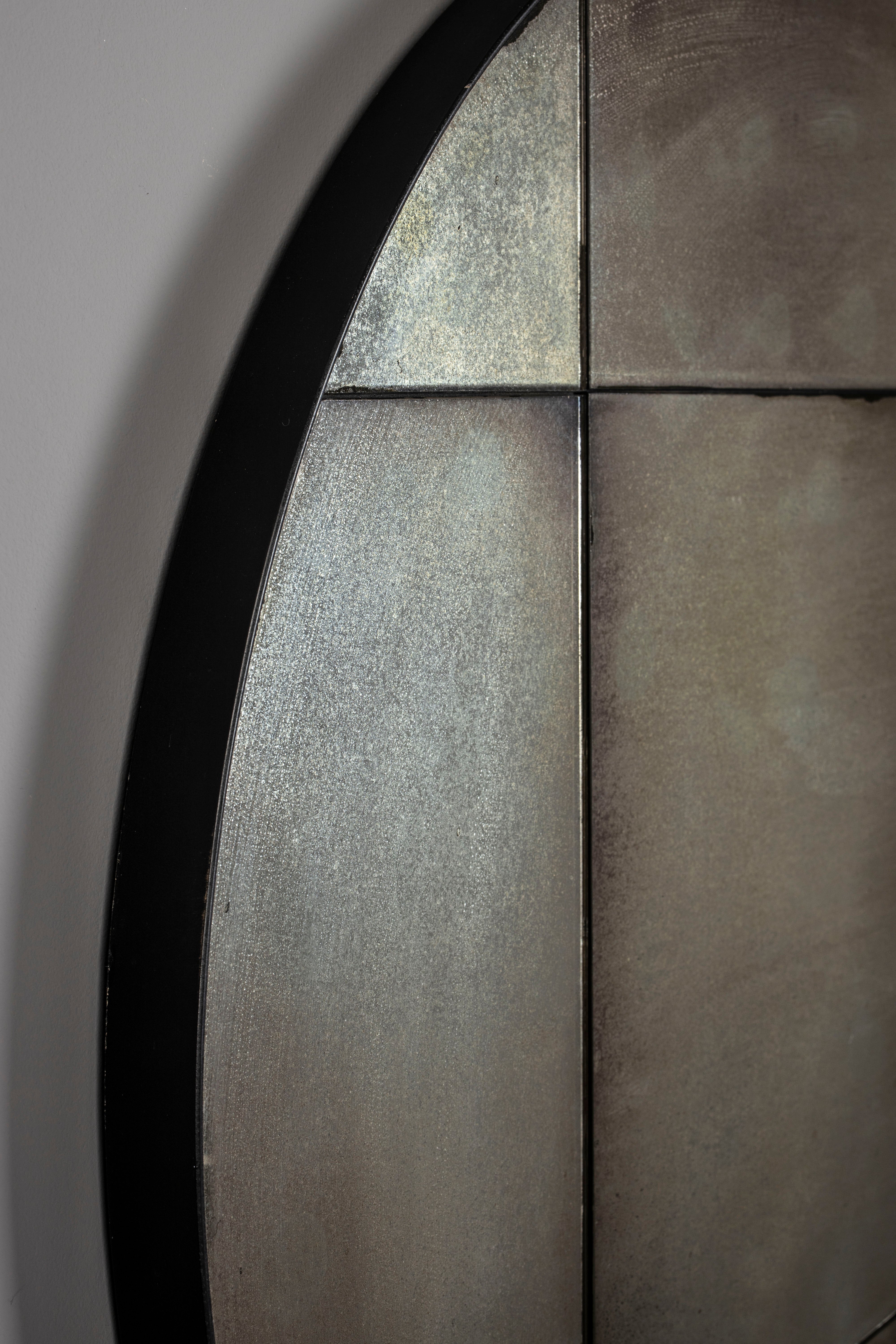Dutchbone Mado Antique Finish Round Wall Mirror Large